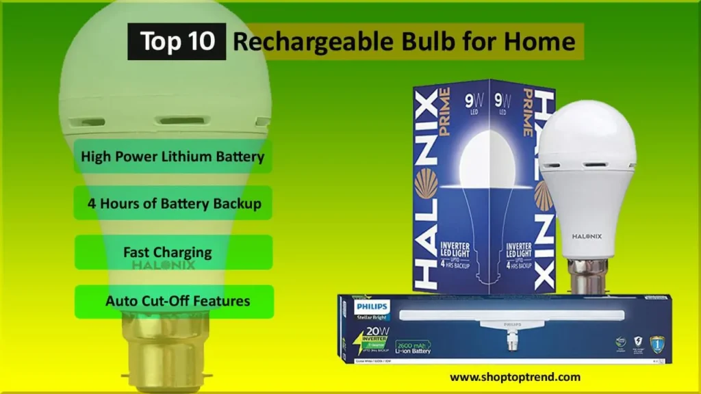 Top 10 Rechargeable Bulb for Home