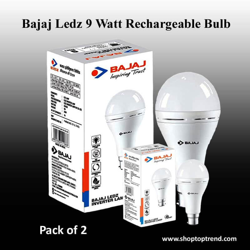 Bajaj Ledz 9 Watt Rechargeable bulb 2