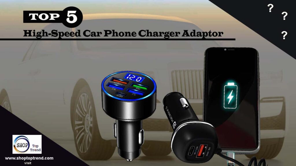 High speed car mobile charger adapter